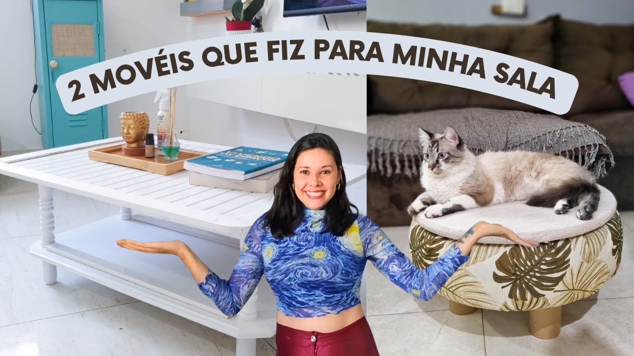 Fiz dois moveis que fiz para sala baixo custo criativo- Faça voce mesmo