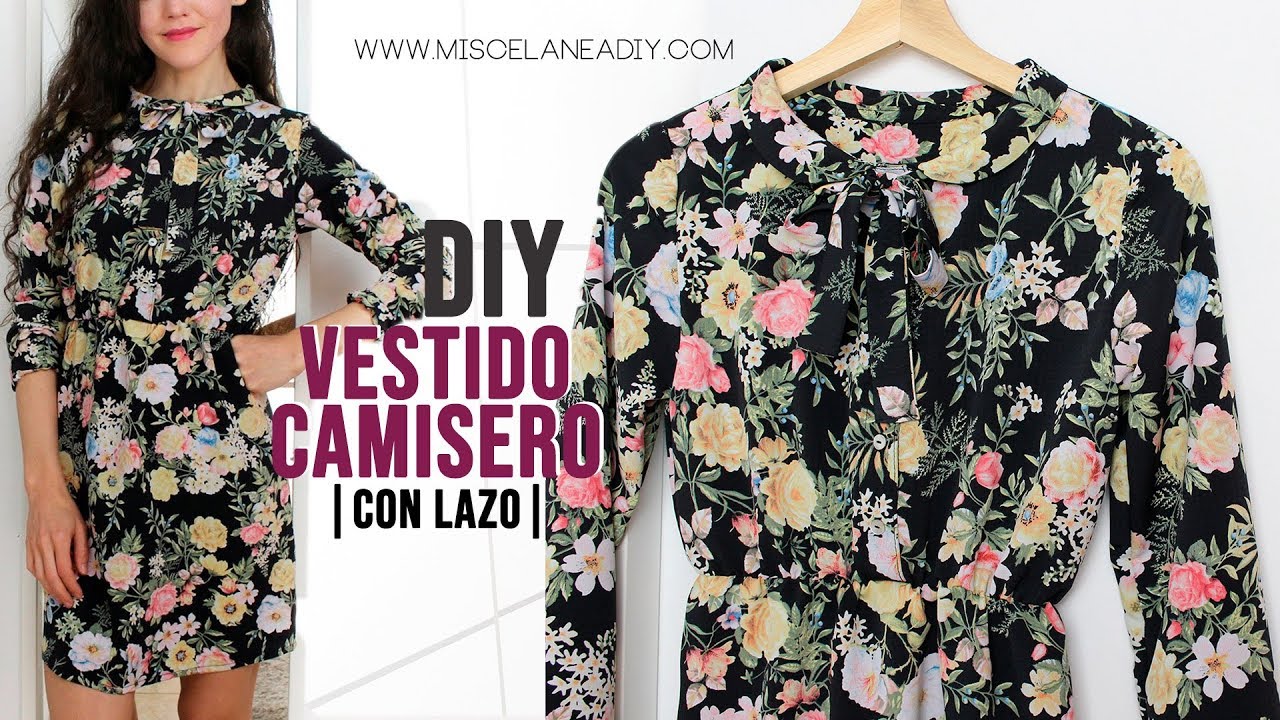 DIY VESTIDO | Cómo hacer un vestido CAMISERO CUELLO PETER PAN