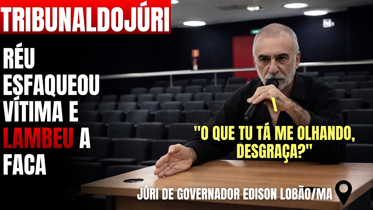 ⚖️ JÚRI | Réu lambe a faca após esfaquear vítima