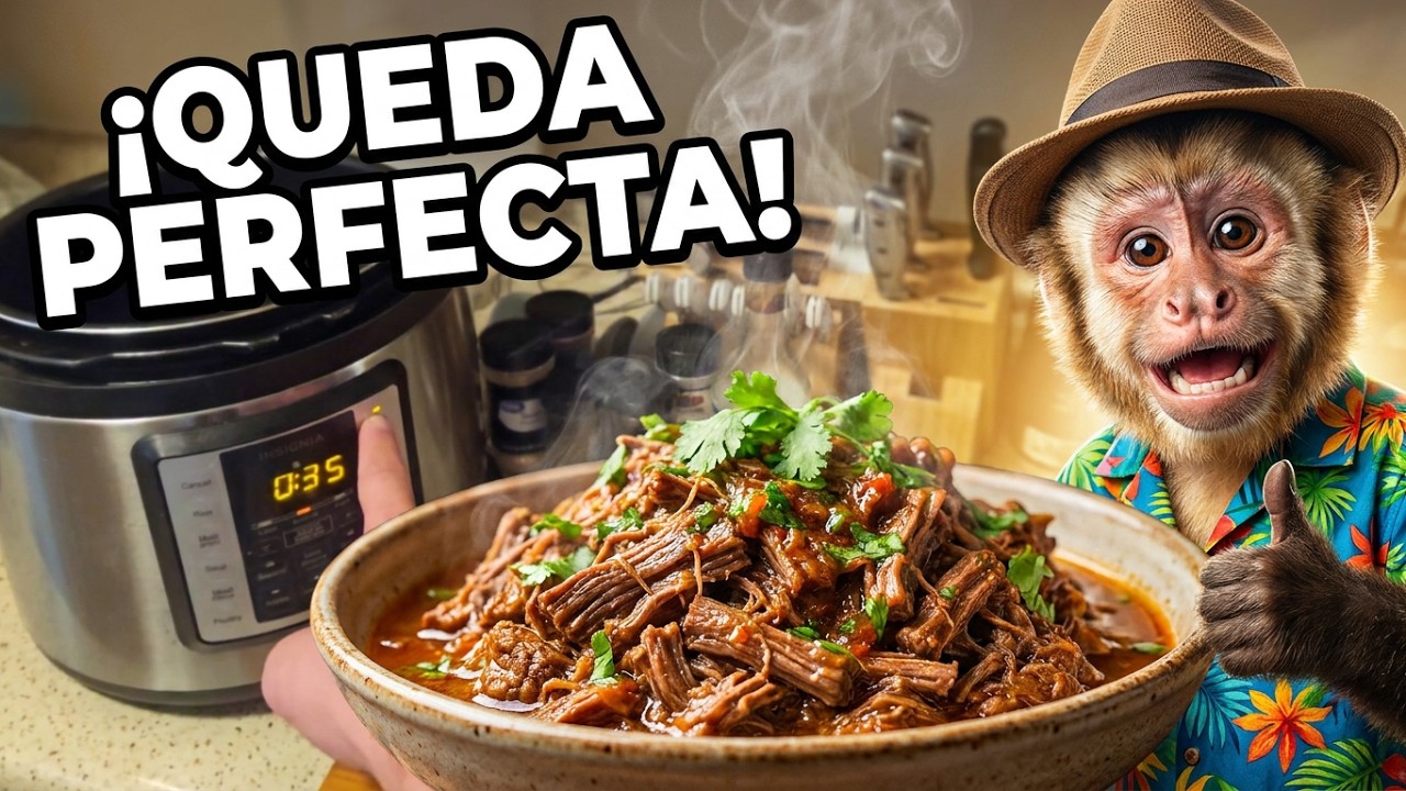 Como hacer carne mechada o esmechada venezolana en Olla Express