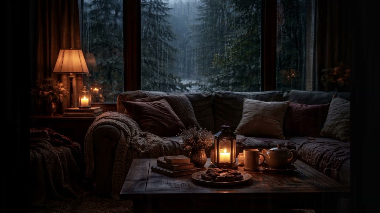Rainy Night Sleep Music | Cozy Window Rain for Deep Sleep