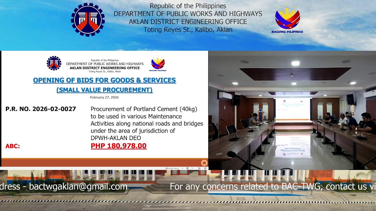 Procurement Livestream for Aklan DEO on  February 27,  2026