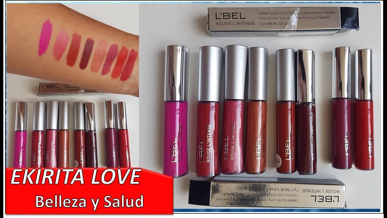SWATCHES DE LABIALES LIQUIDOS ROUGE L'INTENSE L'BEL, Ekirita Love.