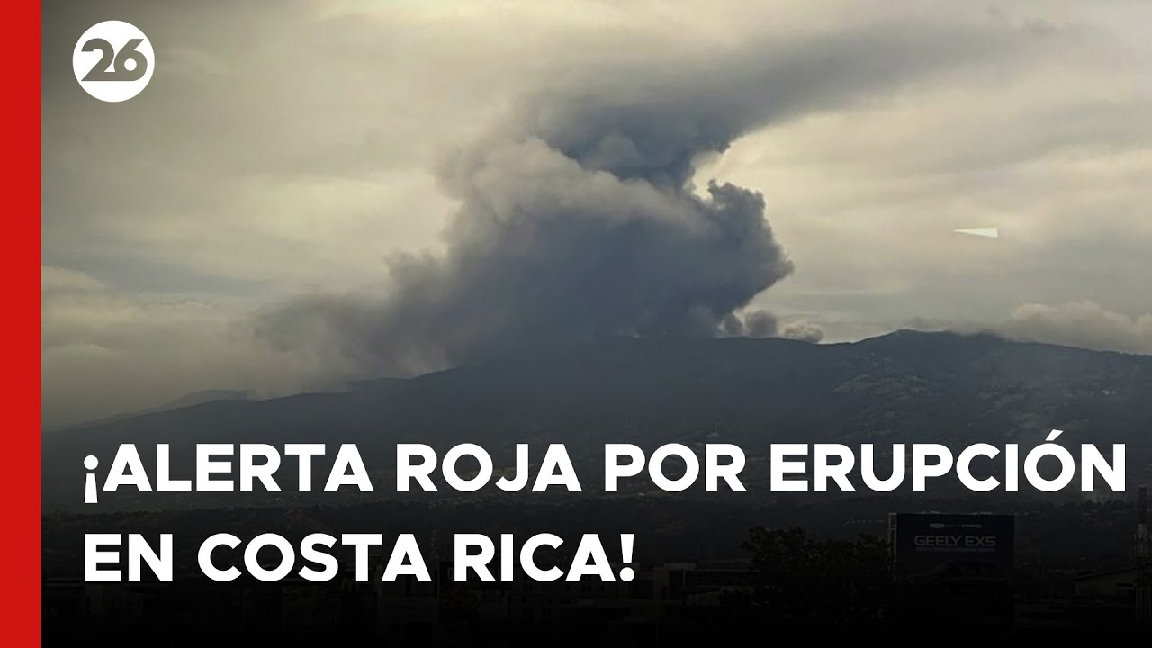 ERUPCIÓN EN COSTA RICA: Impresionante columna de humo del volcán Poás