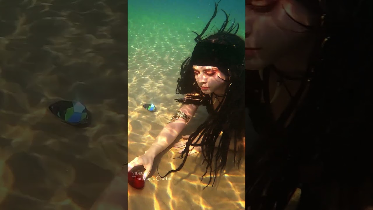 MERMAID FILLS HER TREASURE CHEST (with gems and bells) #shorts