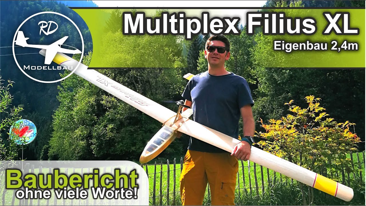 Multiplex Filius XL 2,44cm Baubericht | RC Modellbau | Vintage DIY Segler Flugmodell aus Balsaholz