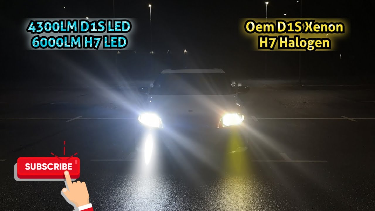 LED Converting Xenon D1S + H7 Halogen SAAB ng9-5 2011! BRIGHT!