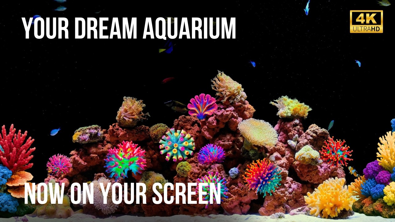 🐟 Живой Аквариум в Реальном Времени 4K | Нежный Поток Воды и Спокойная Жизнь Рифа