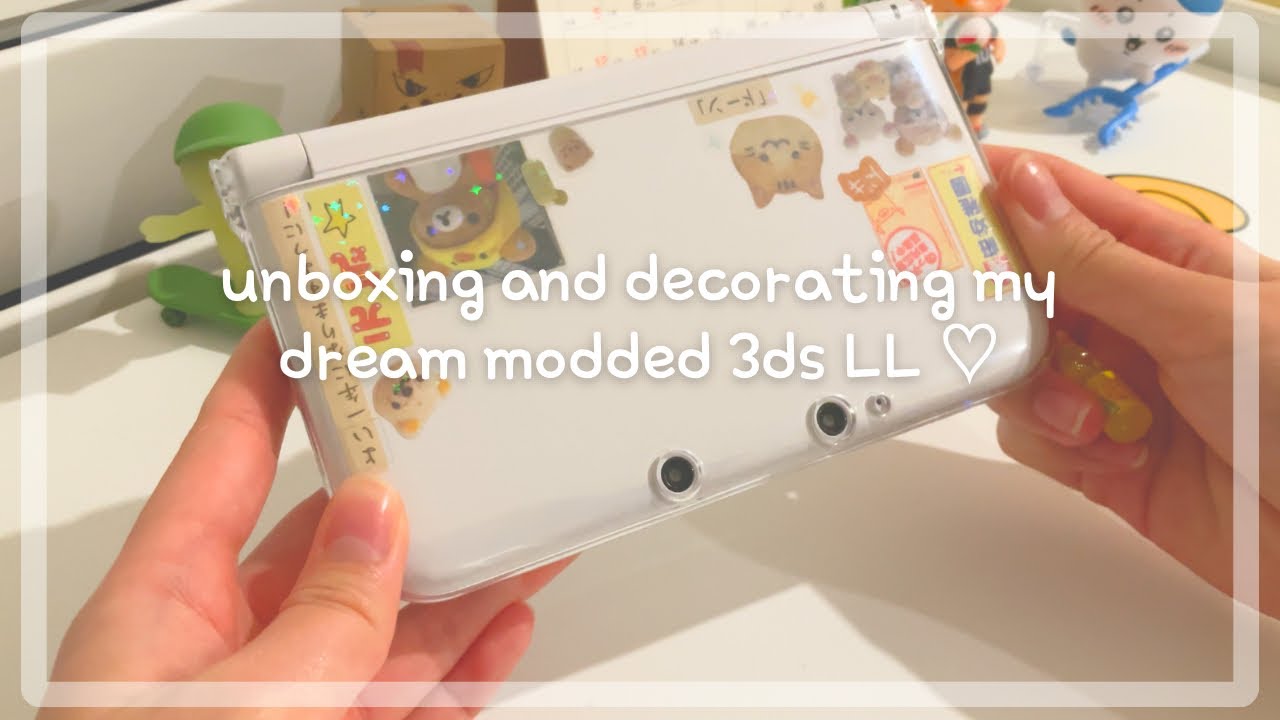 Unboxing and Decorating my Dream Modded 3ds LL 🍰🍥| modded 3ds tour!