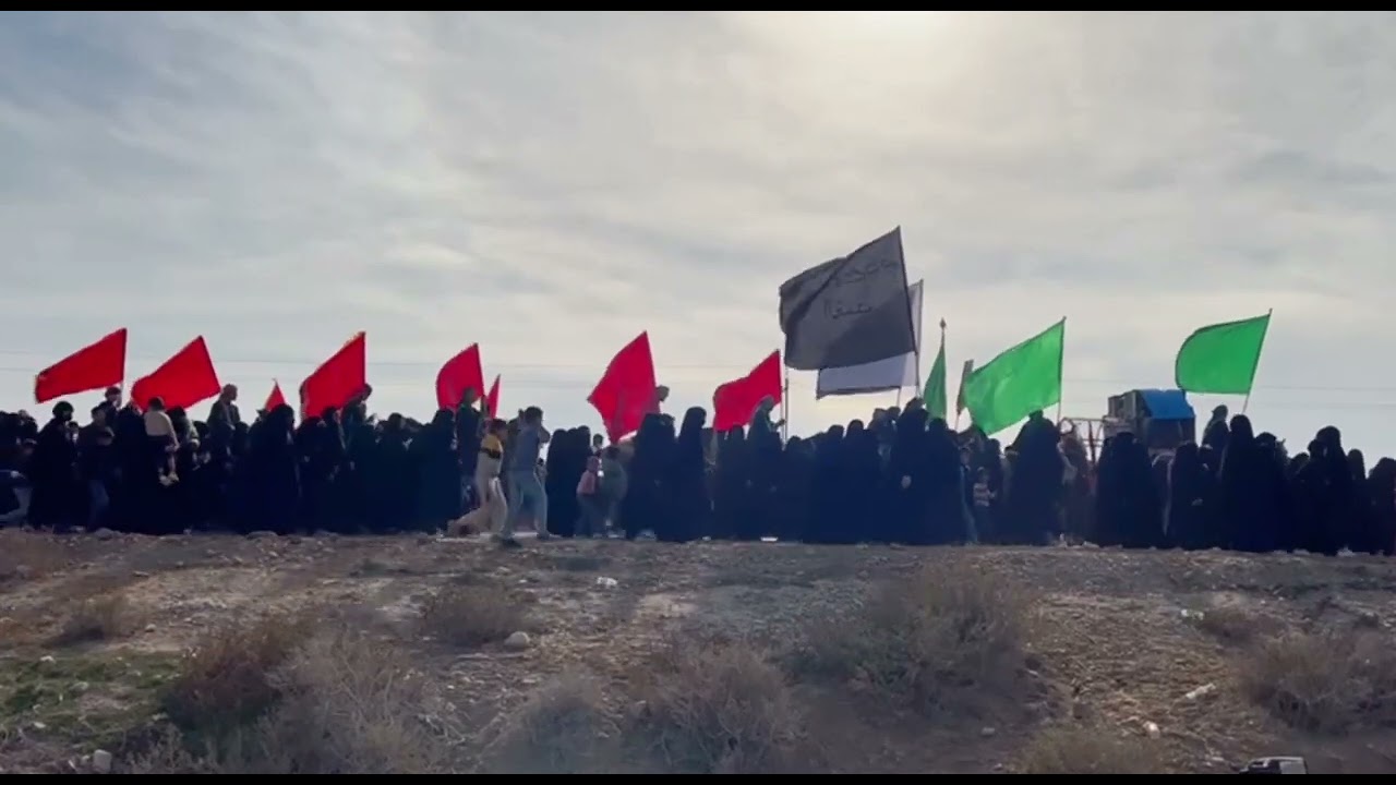 جانب من دخول موكب اهالي ناحية شيخ سعد إلى مدينة شيخ سعد