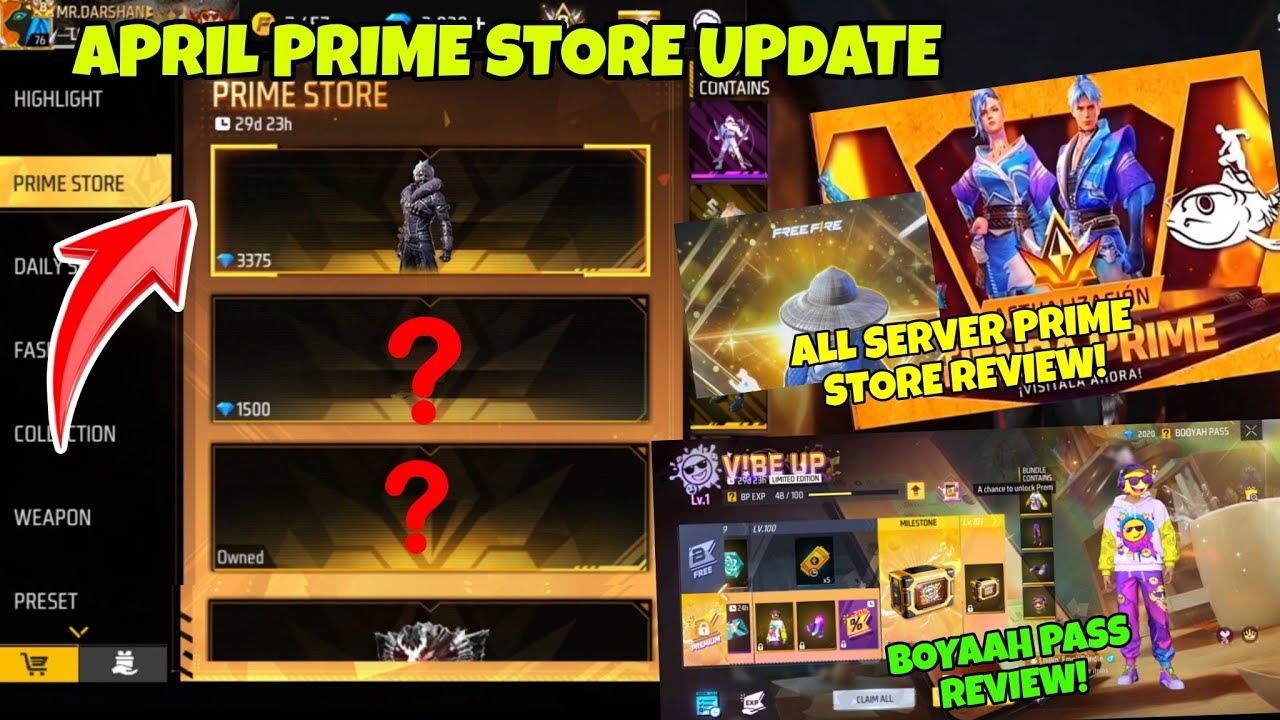 April Prime Store Update 2026 | FREE FIRE NEW EVENT | FF NEW EVENT | FREE FIRE NEW EVENT TODAY FF