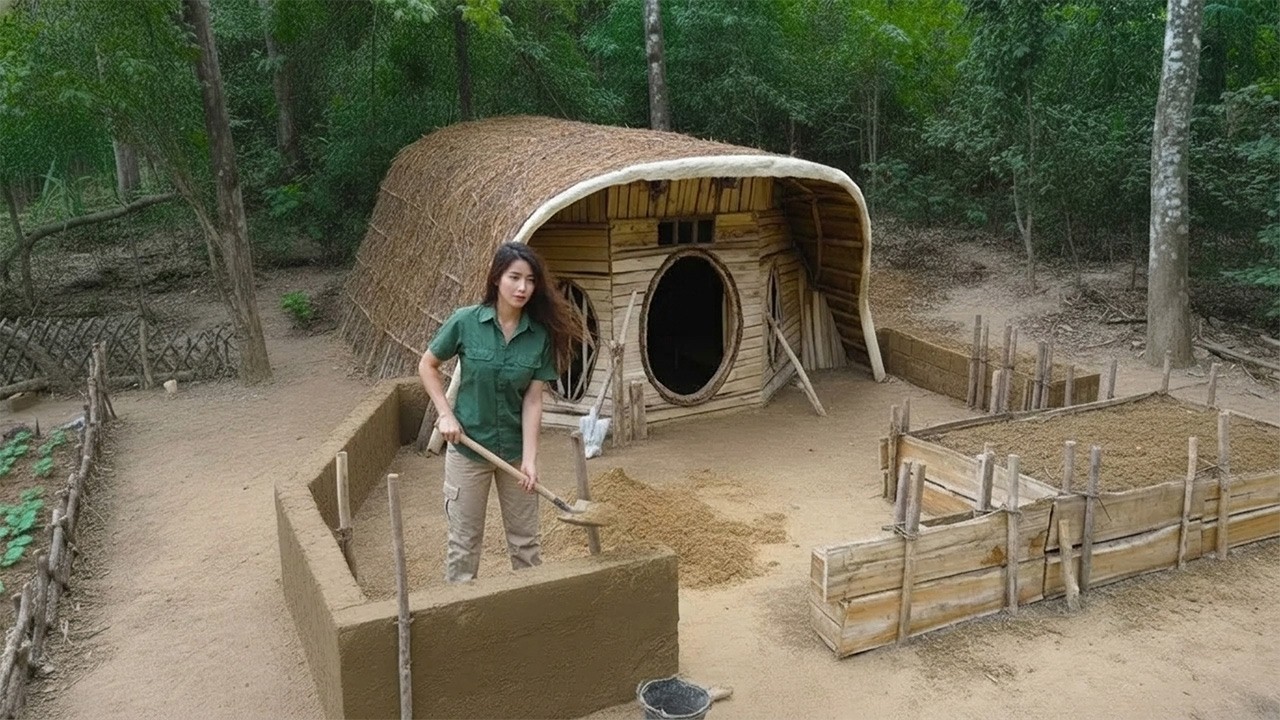 I Survived Alone for 60 Days and Finally Finished My Shelter