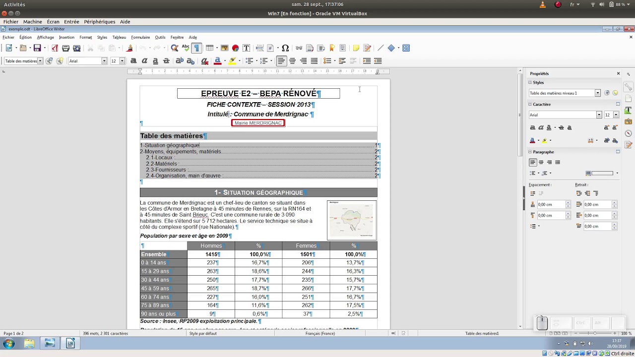 Tuto vidéo : Insérer une page de garde et une page d'index dans LibreOffice Writer