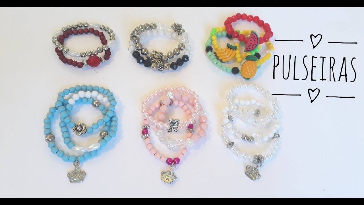 KIT PULSEIRA INFANTIL - ( Trio de Pulseiras  Para Montar Kits com Laço )