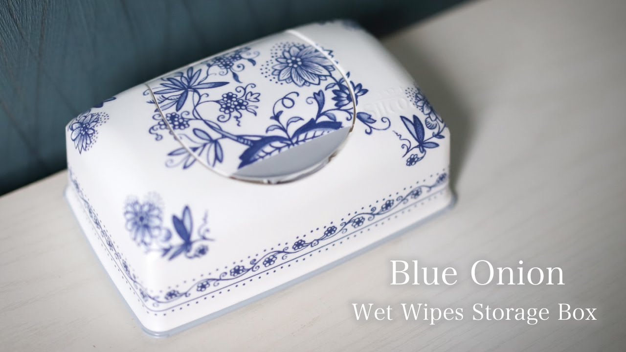 【DIY/デコパージュ/ハンドメイド】ブルーオニオンのウェットティッシュケース[Blue Onion Wet Wipes Storage Box] Decoupage Handmade