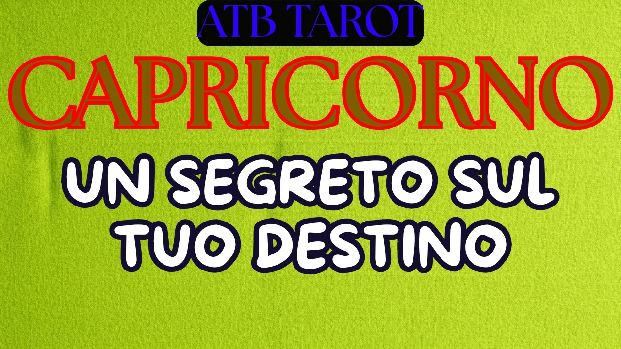 CAPRICORNO: Una Verità Nascosta Sul Tuo Futuro Sta Per Essere Rivelata… E Riguarda Il Denaro
