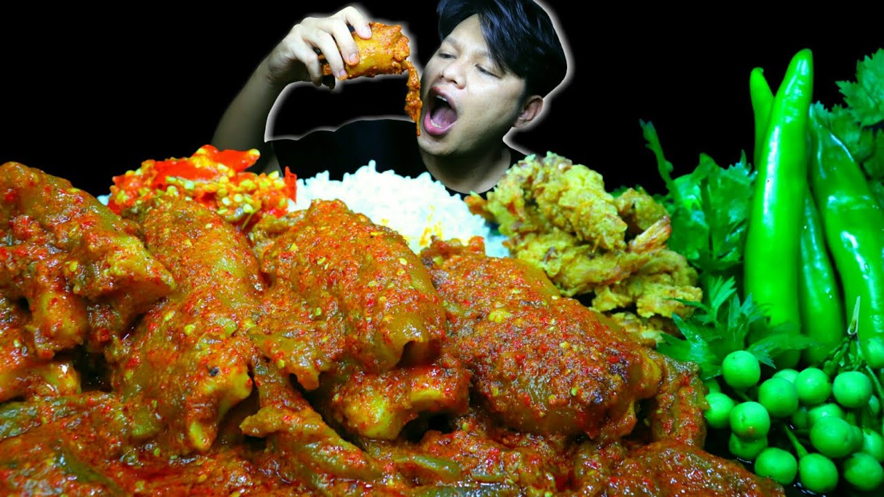 MUKBANG KIKIL SAPI BALADO MERCON UDANG CRISPY SAMBAL CABE LALAPAN MENTAH || MUKBANG INDONESIA