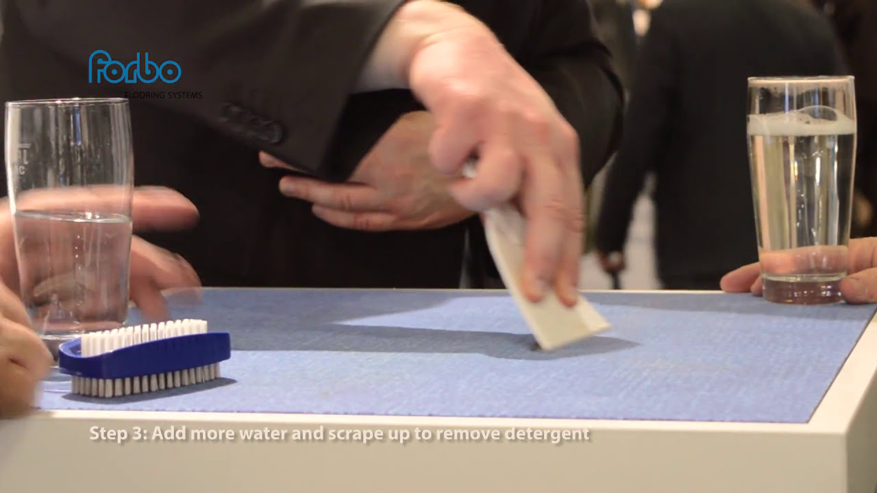 Flotex flocked flooring – Cleaning demo | Forbo Flooring Systems