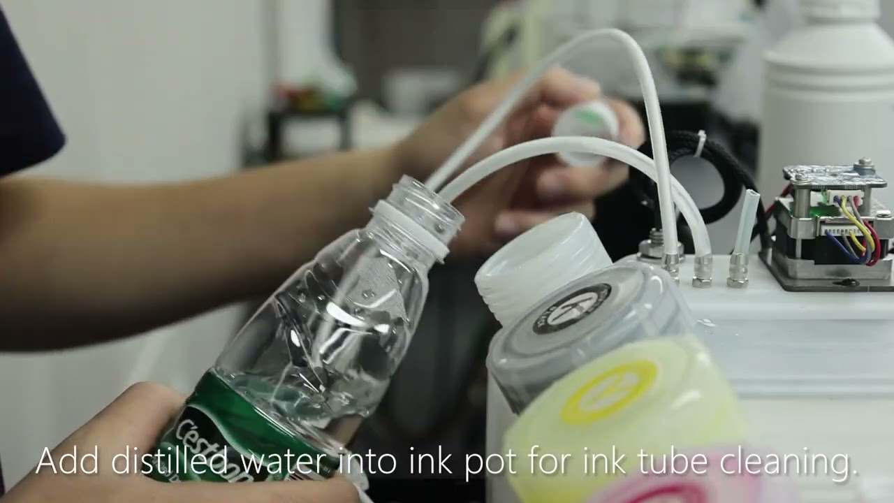 DTF printer how to replace white ink