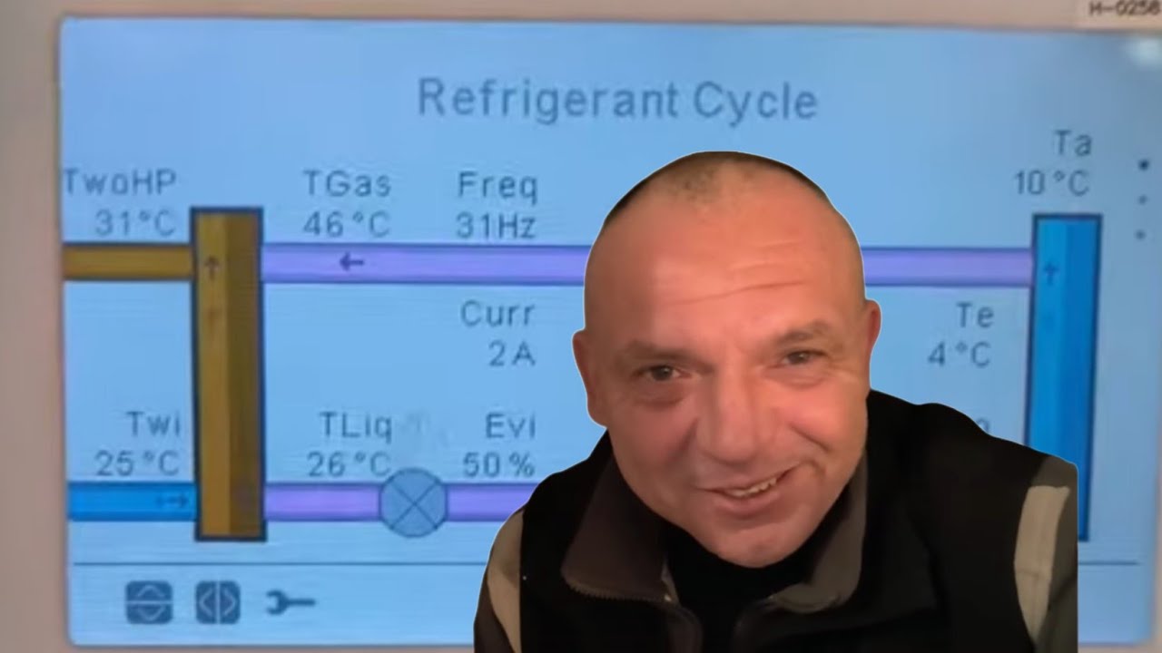 Toplinska pumpa / dizalica topline Hitachi Yutaki 24kW pogled na unutarnju jedinicu i regulaciju