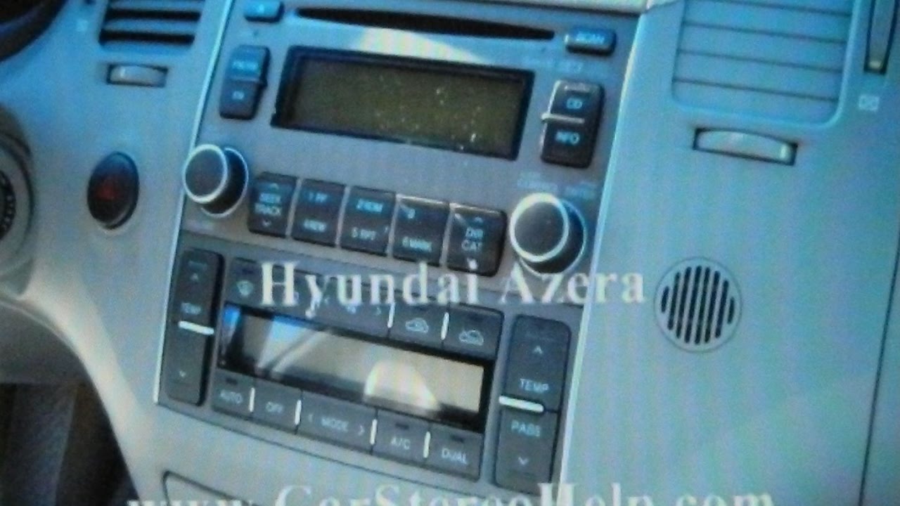 Hyundai Azera Stereo Removal = Car Stereo HELP