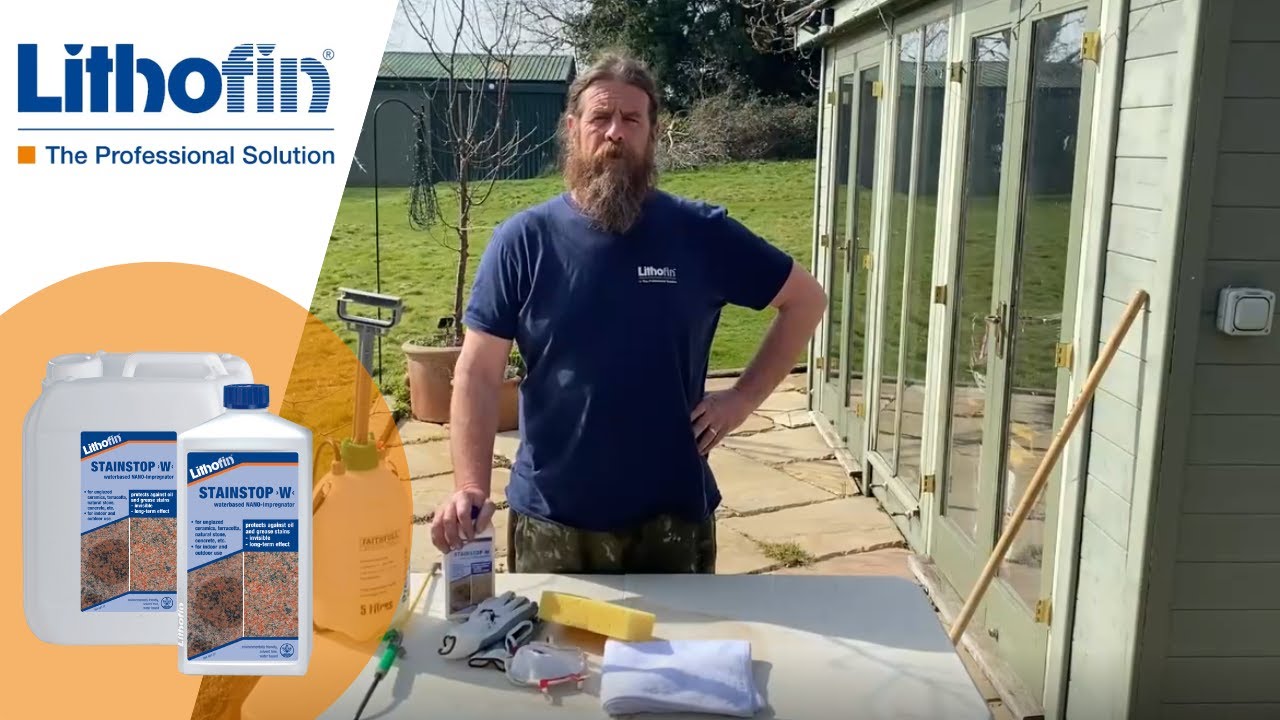 How to Seal Indian Sandstone Paving using Lithofin Products