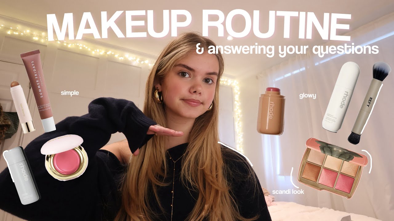 MY MAKEUP ROUTINE 🧖🏼‍♀️🍵 *glow makeup + answering your questions