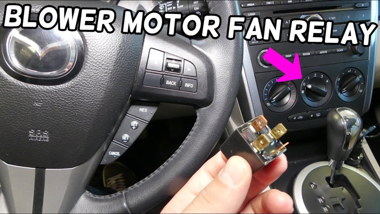 HEATER BLOWER MOTOR FAN RELAY LOCATION REPLACEMENT MAZDA CX-7 CX7