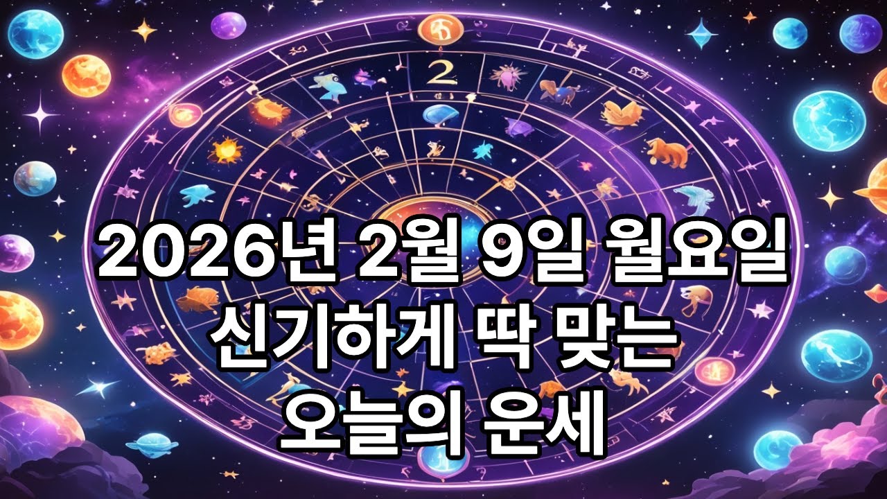 오늘의 운세 (2026년 2월 9일 월요일) #오늘의운세 #오늘의띠운세 #DailyHoroscope