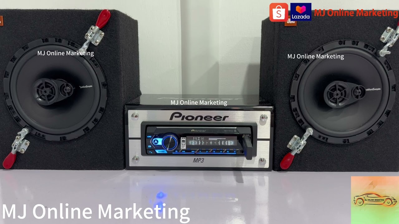 Rockford Fosgate Prime R165X3 6.5 inch 3way Coaxial Speaker Sound Test with BOX*