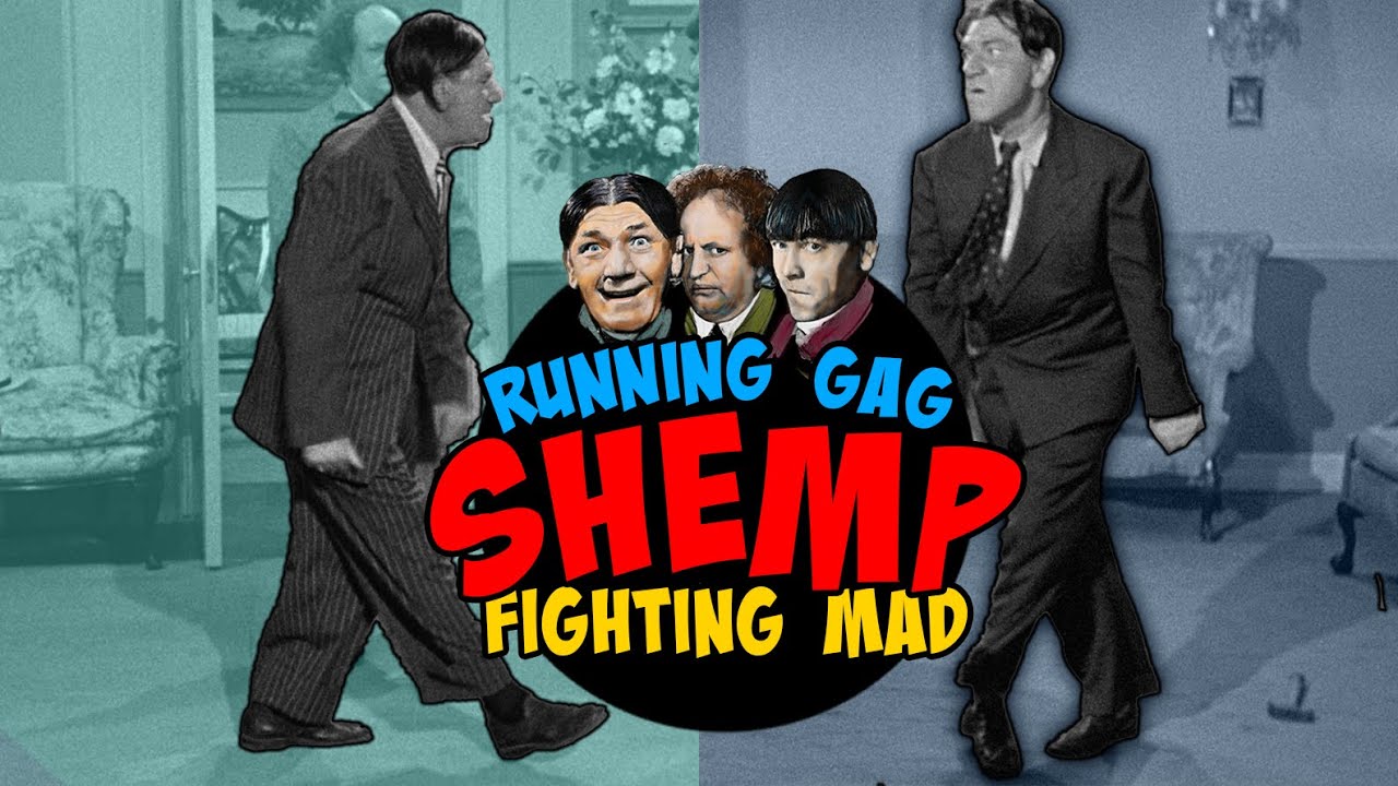 Three Stooges RUNNING GAG - SHEMP Fighting Mad (Fancy Footwork)