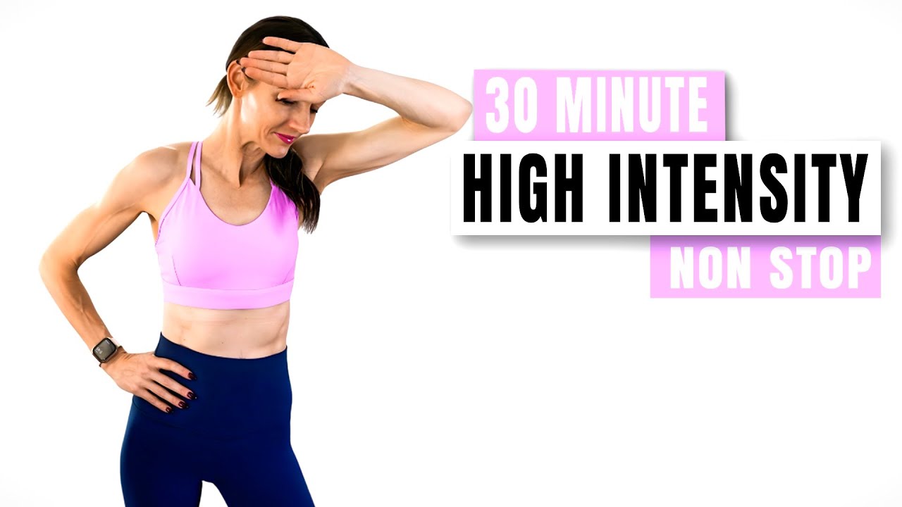30 MIN KILLER NON STOP MOVING CARDIO Workout - Full Body HIIT, No Equipment, No Repeat, Super Sweaty