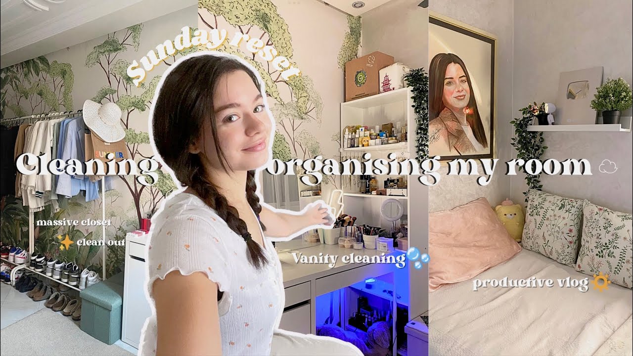 SUNDAY RESET ROUTINE VLOG🔅💦l CLEANING MY ROOM l✨💕خملت بيتي 🧼(cleaning,organising,ikea purchases)