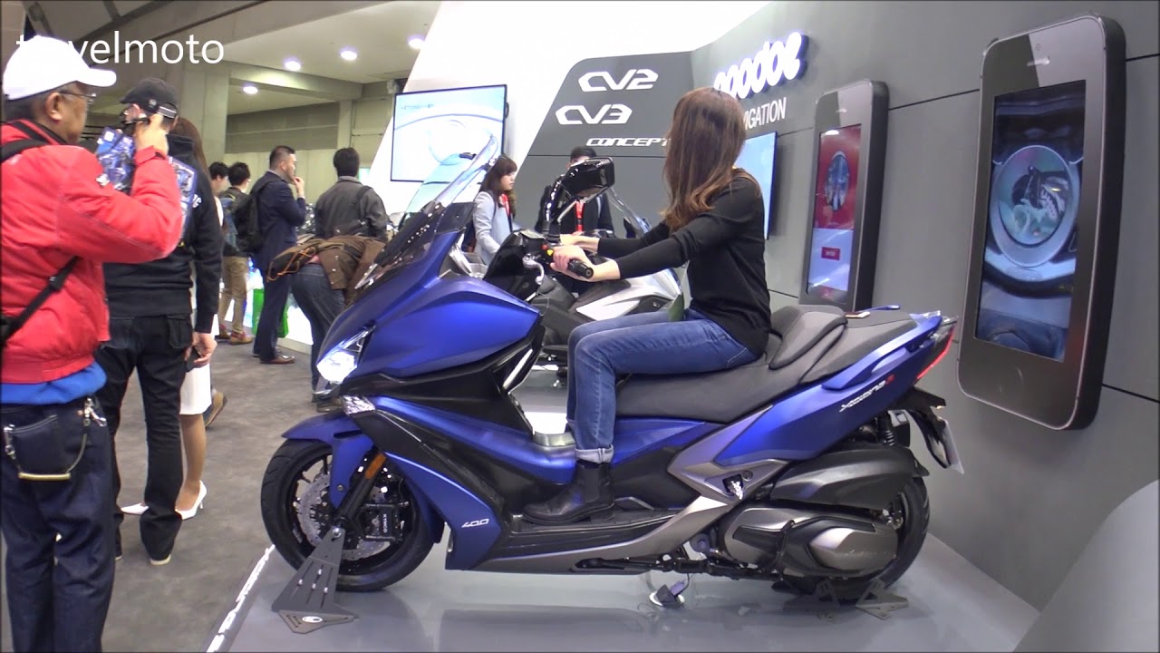 The 2018 Kymco Xciting 400i scooter - tall rider 190cm 6,2ft