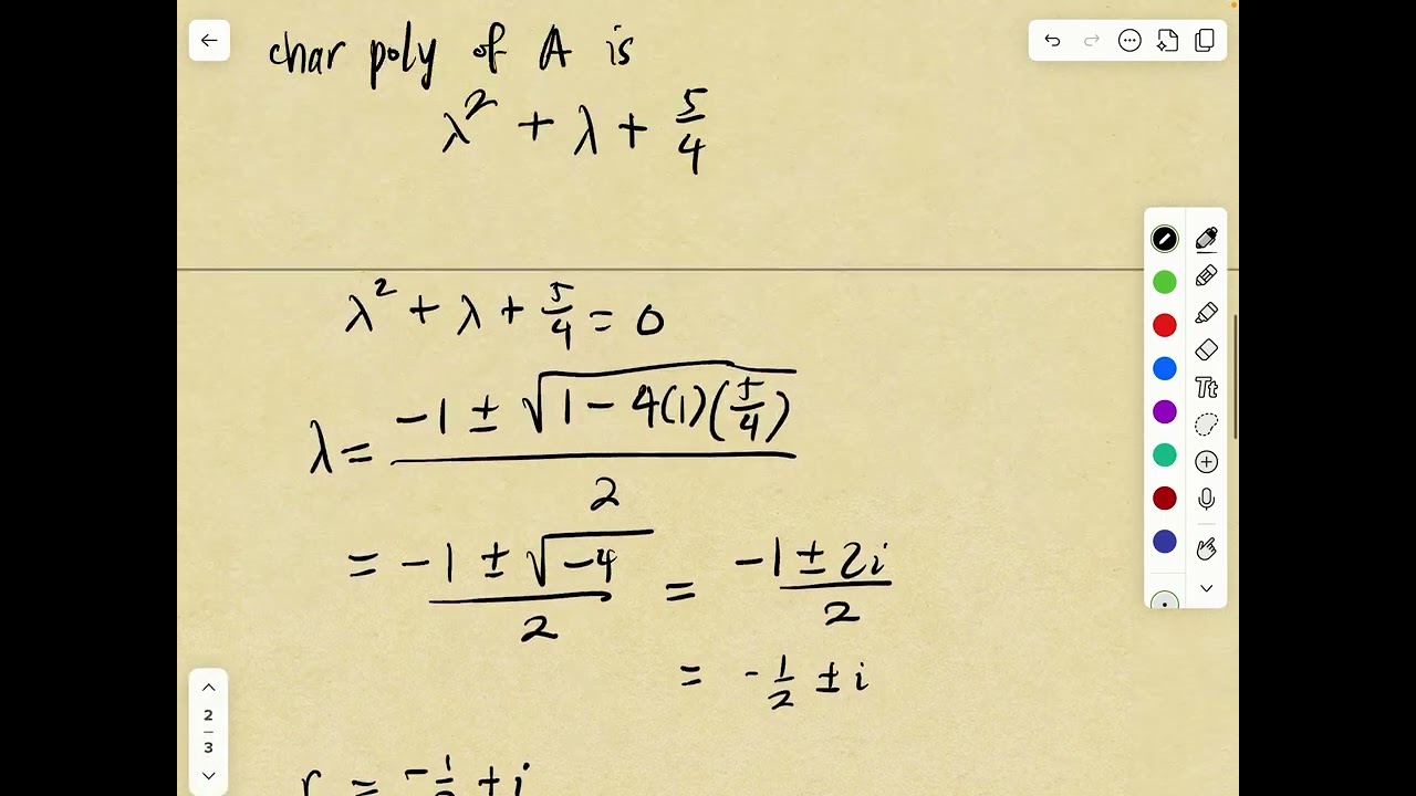 Complex Eigenvalues and Systems of Differential Equations