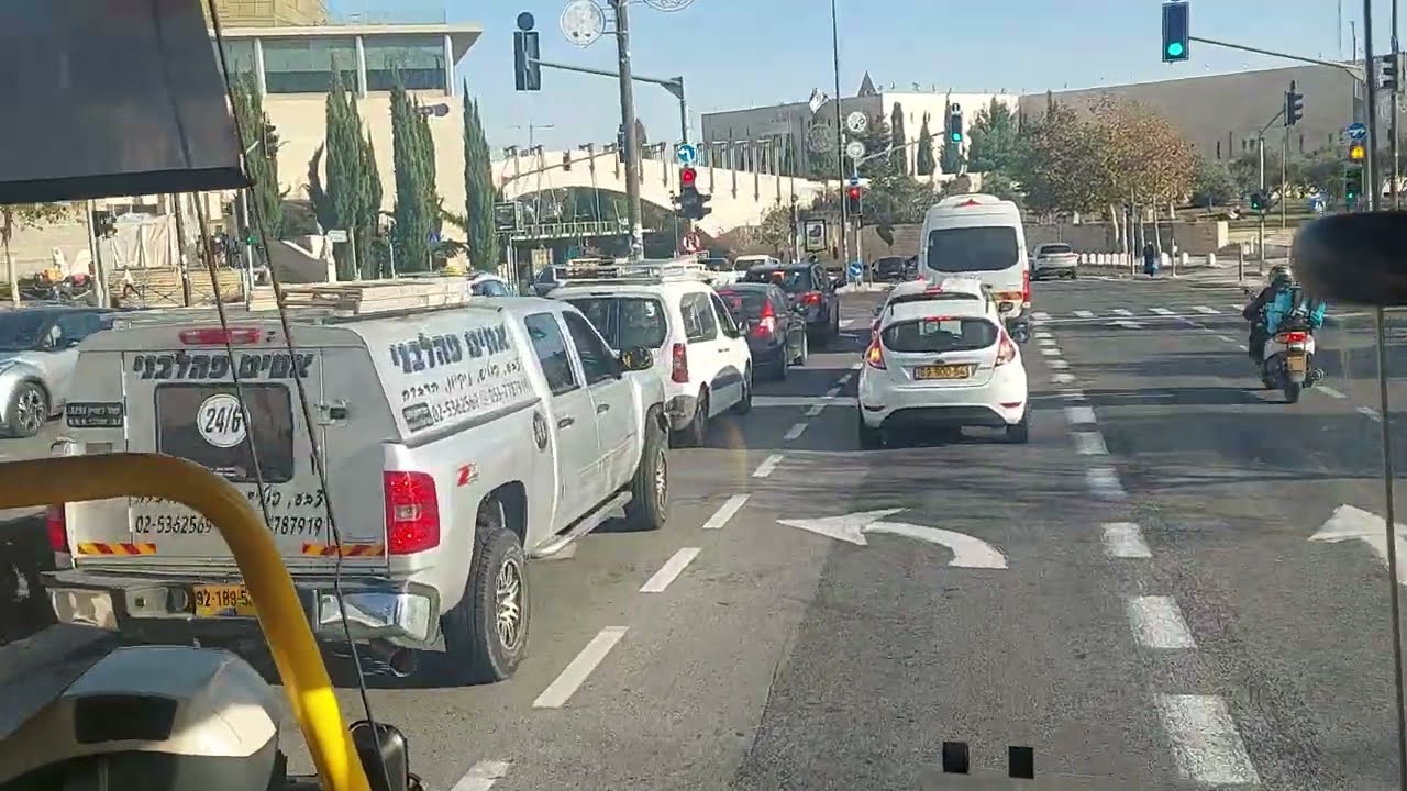 מירושלים לראש העין דרך הכבישים 1 ו-444 Jerusalem to Rosh HaAyin via roads