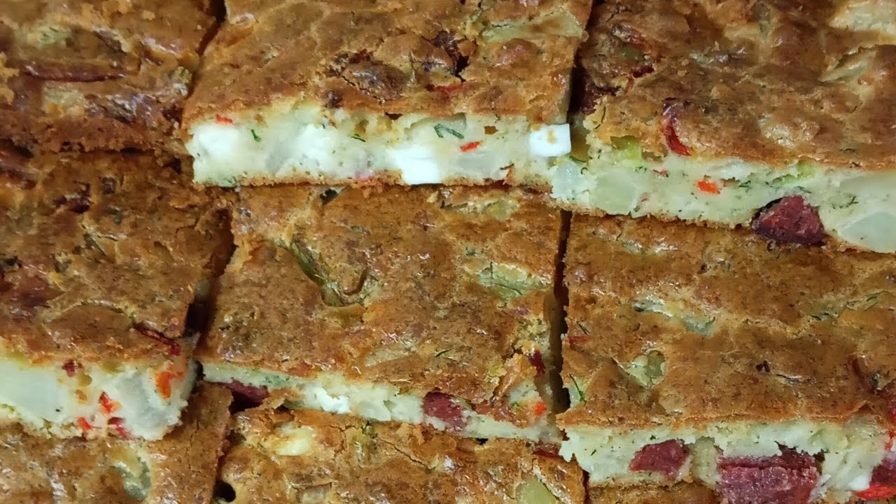 Pizza Tadında Sebzeli Kek