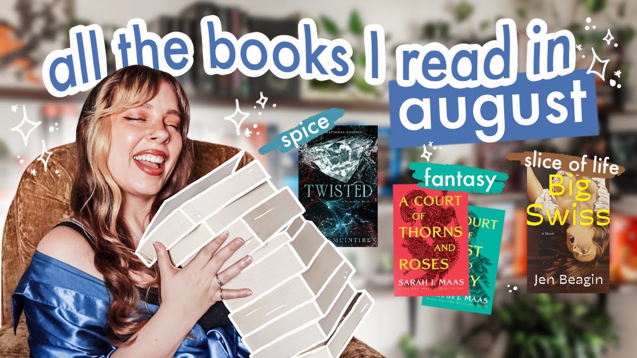 the 10 books I read this month | august reading wrap up ☀️💙🔥