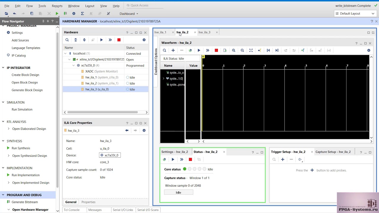 FPGA начального уровня :: Часть 8.2 :: Отладка и запуск PUF