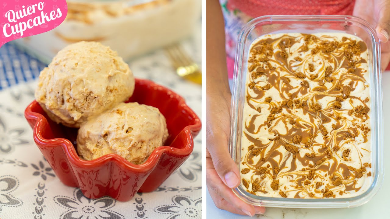 HELADO DE GALLETAS LOTUS | FÁCIL Y CREMOSO | QUIERO CUPCAKES