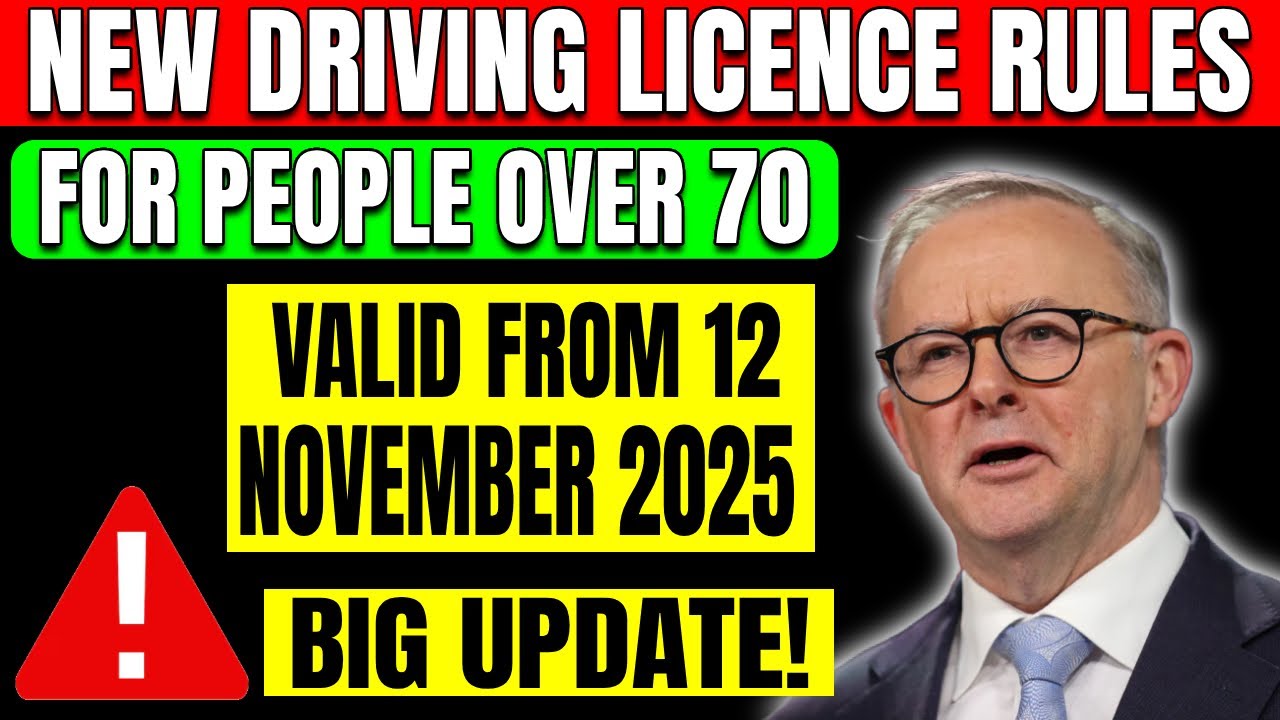 📢 Attention seniors: New driving licence rules for people over 70 in Australia from 12 November 2025