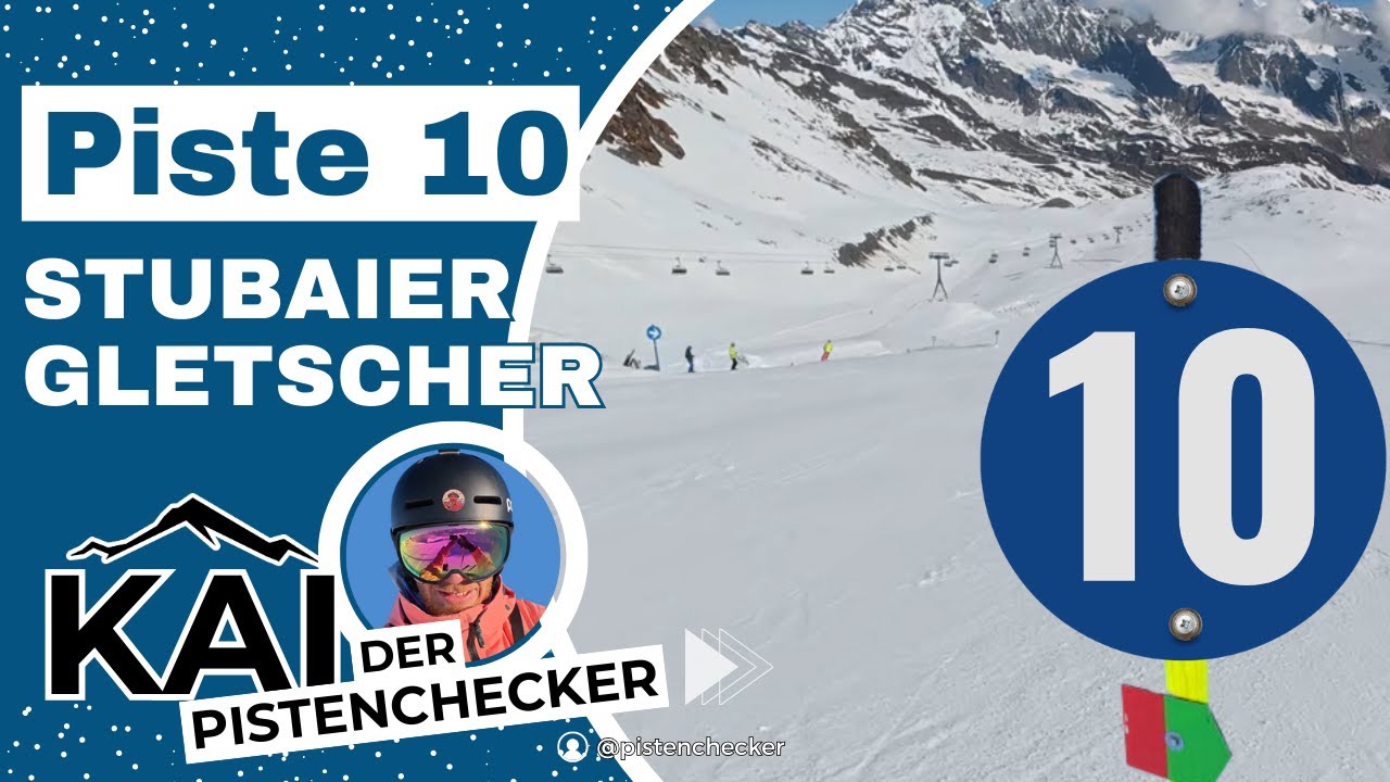 Piste Nr. 10 | Stubaier Gletscher im Mai | Blaue Abfahrt in traumhafter Gletscherkulisse | 4K