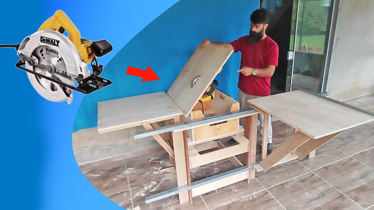 Esquadrejadeira com serra circular manual 3 com trilho vertical
