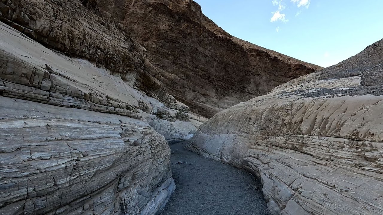 Mosaic Canyon trail at Death Valley NP - 4K -