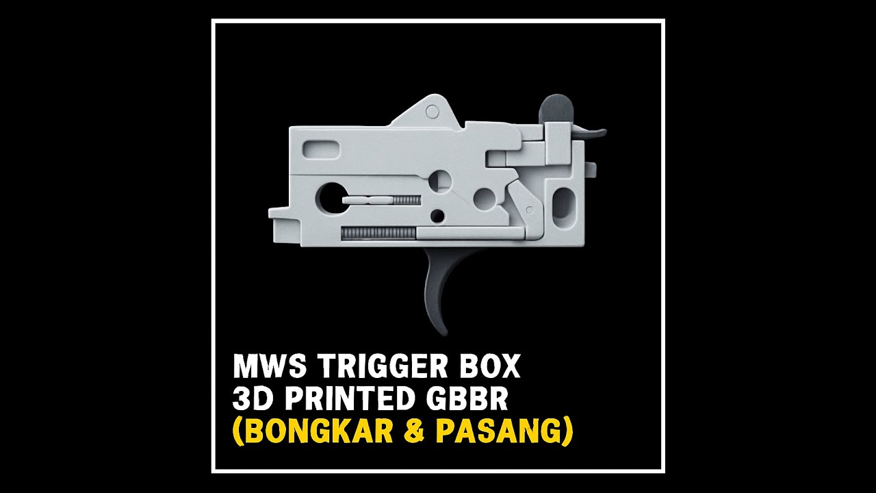 Trigger Box 3D Printed MWS M4 GBBR Airsoft (Bongkar Pasang)
