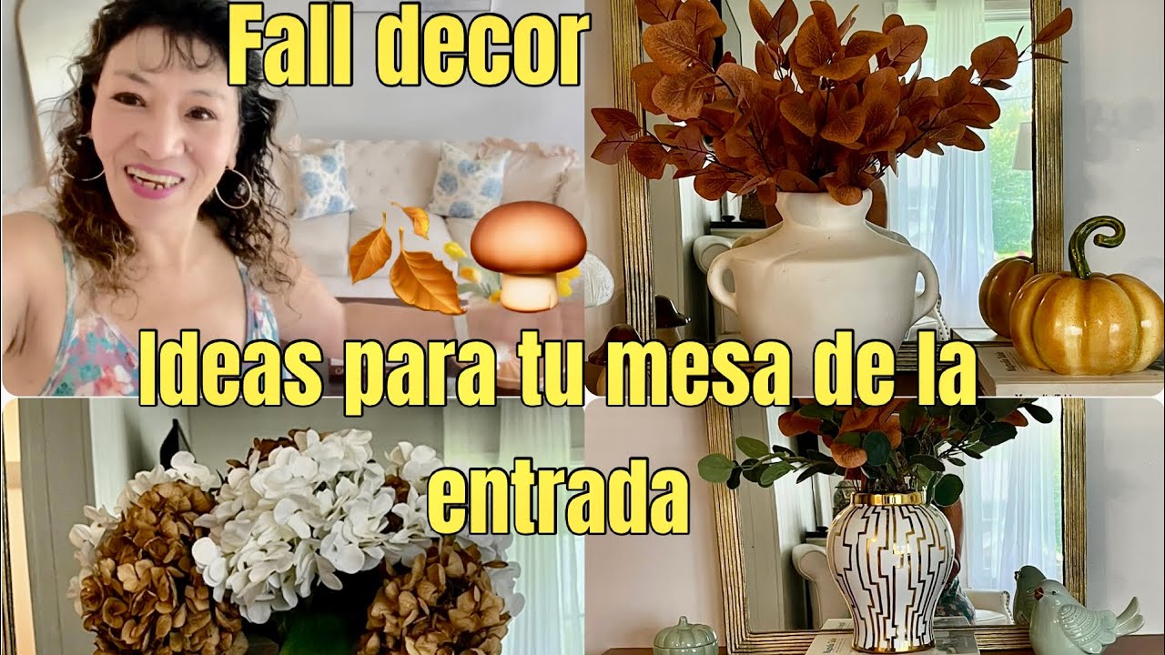 NUEVA DECORACIÓN OTOÑO 🍂🍄‍🟫IDEAS PARA DECORAR TU MESA DE LA ENTRADA/FALL DECOR 2025