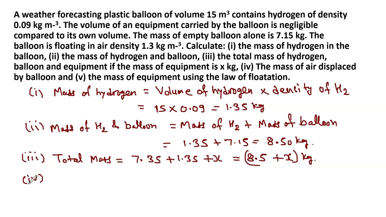 Physics-Upthrust in Fluids -Numericals 
