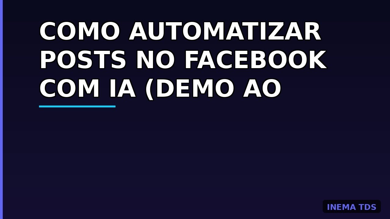 Como Automatizar Posts no Facebook com IA (Demo ao Vivo)