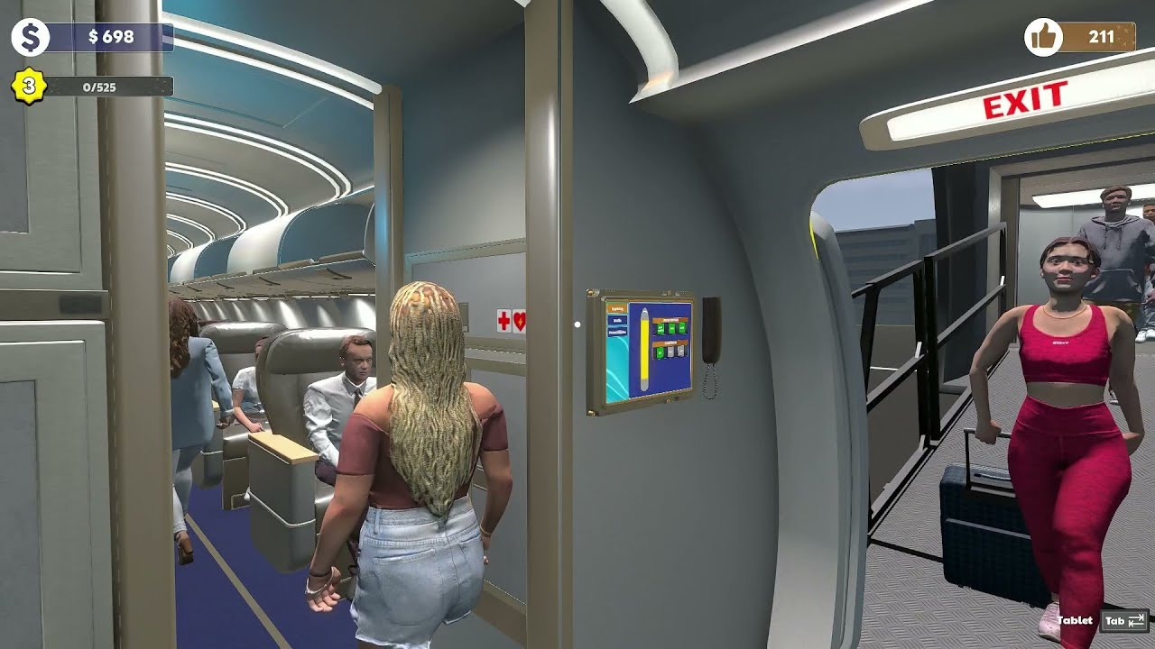 Uçakta Hosteslik yapmaya devam! | Cabin Crew Life Simulator ✈️