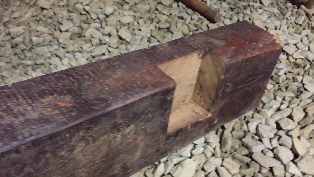 ouverture d'une trémie d'escalier en tenon mortaise